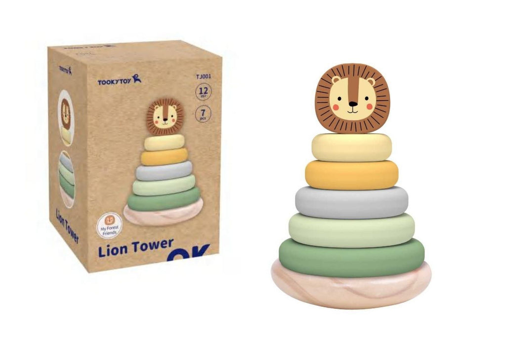 Tooky Toy - Wooden Lion Stacker – Childplay Melbourne