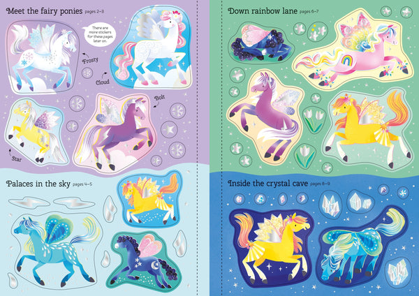 Usborne - Sparkly Fairy Ponies Sticker Book