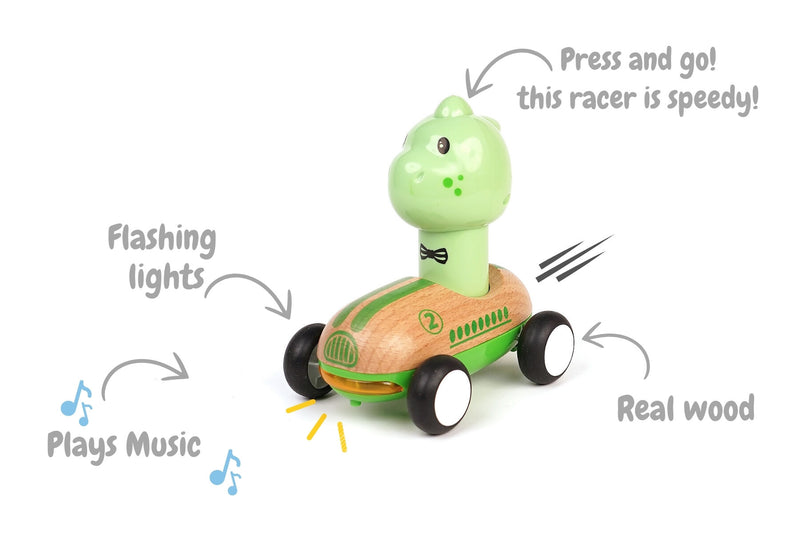Wanborns - Press and Go Dinosaur Racing Car