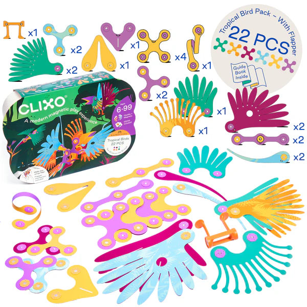 Clixo - Tropical Birds 22pc Pack