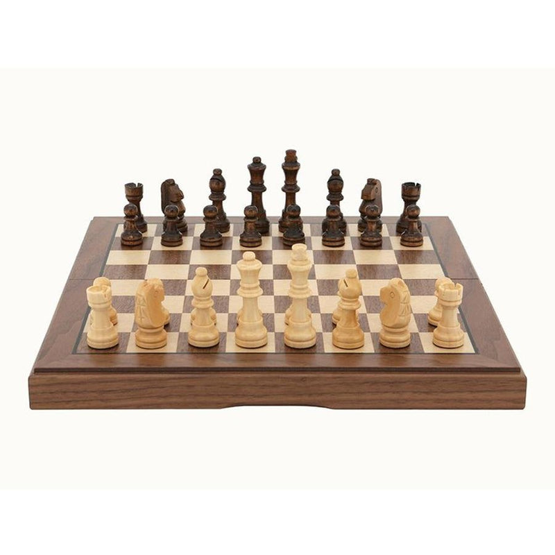 Dal Rossi Italy- Walnut Chess Set 30cm