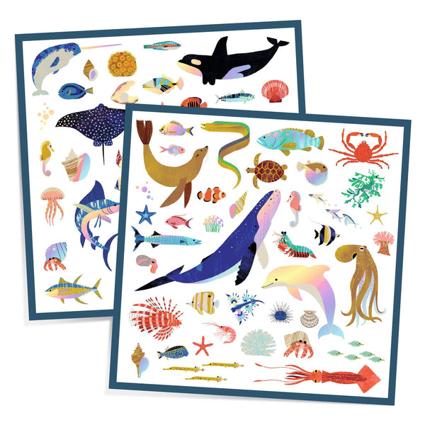 Djeco - 160 metallic Ocean Stickers