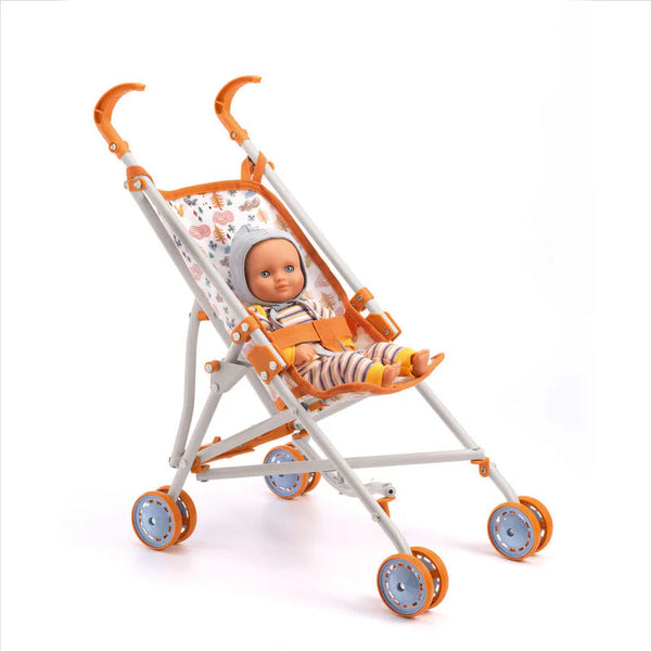 Djeco - Pomea Forest Doll Umbrella Stroller