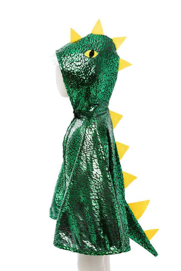 Great Pretenders- Dragon Toddler Cape Metallic Green 2-3