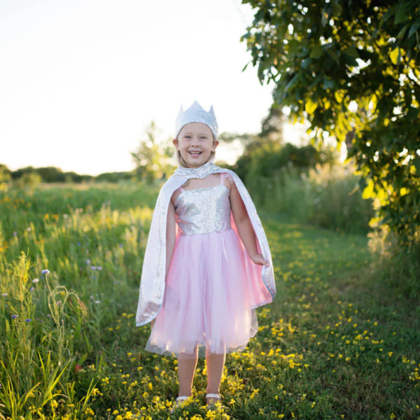 Great Pretenders Silver Sequins Cape 3-4