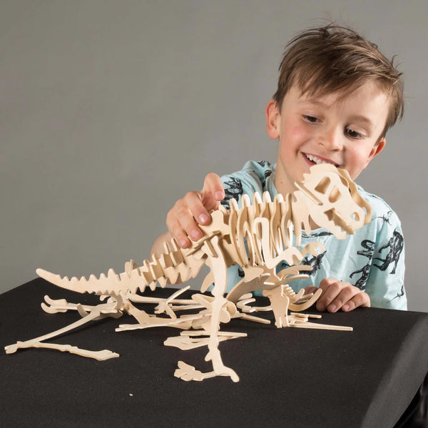 Heebie Jeebies- 3D Wood Kit, Tyrannosaurus Rex 29 Pieces