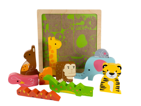 Kiddie Connect - Wild Animals Chunky Puzzle
