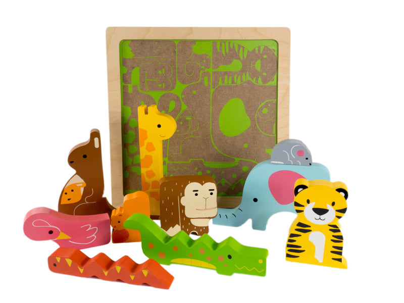 Kiddie Connect - Wild Animals Chunky Puzzle
