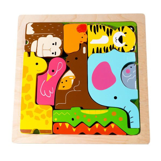 Kiddie Connect - Wild Animals Chunky Puzzle