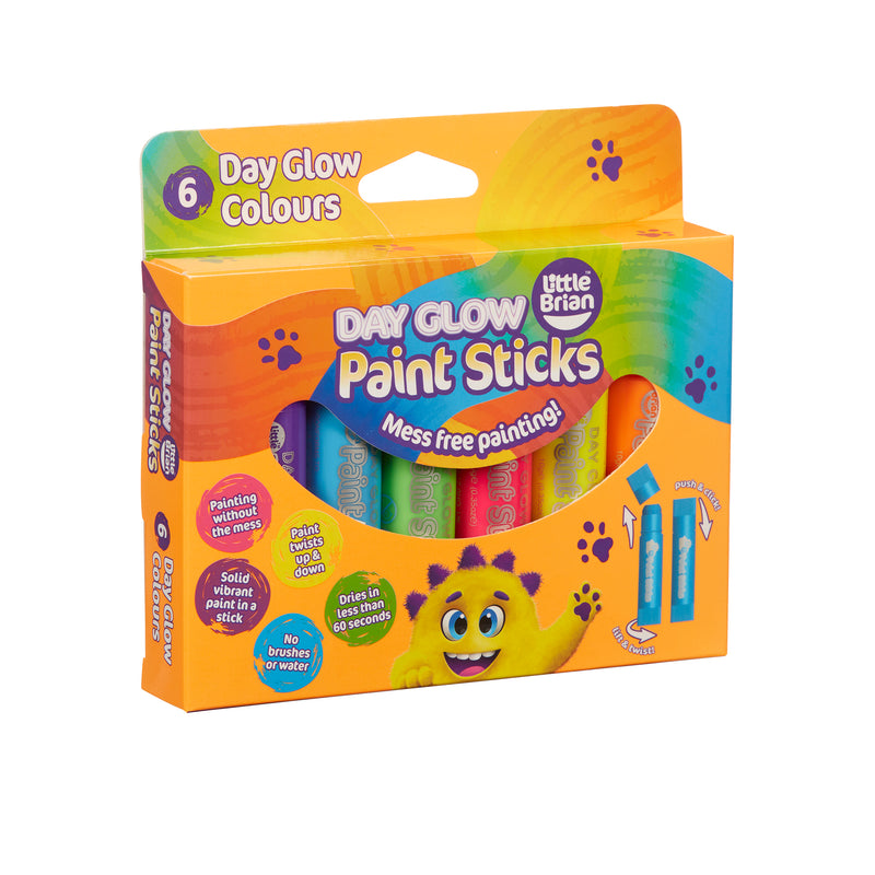 Little Brian - Day Glow Paint Sticks 6 Pack