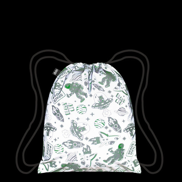Loqi- Reflective Mini Backpack, Space Out