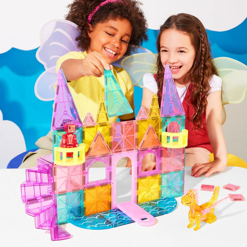 Magna-Tiles- Castle DLX + MicroMags 48 Piece Set