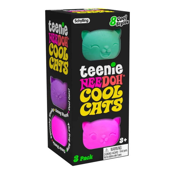 NeeDoh- Teenie Cool Cats (3pack) Assorted colours
