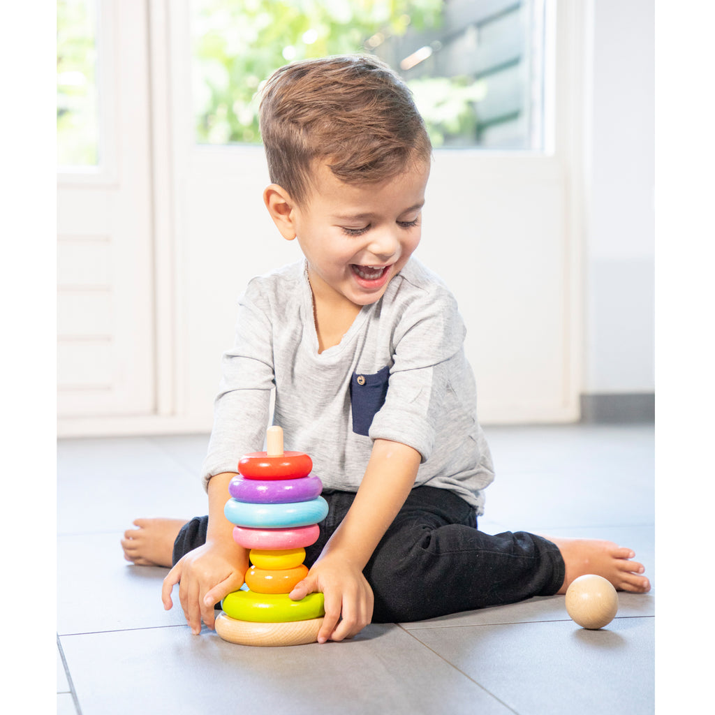 New Classic Toys- Wooden Stacking Tower – Childplay Melbourne