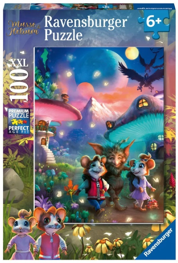 Ravensburger Puzzles, 100 Pieces, The Enchanting Mushroom Town