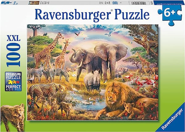 Ravensburger - Jigsaw Puzzle, 100 Pieces, African Safari