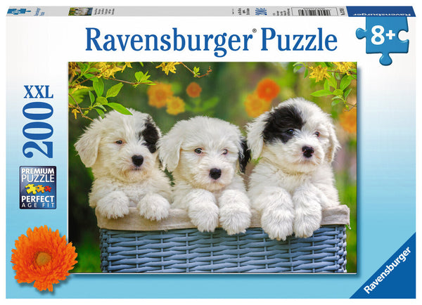 Ravensburger - Jigsaw Puzzle, 200 XXL Pieces, Cuddly Puppies