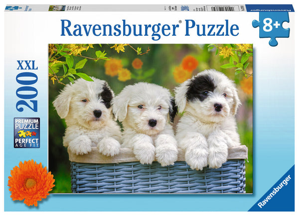 Ravensburger - Jigsaw Puzzle, 200 XXL Pieces, Cuddly Puppies