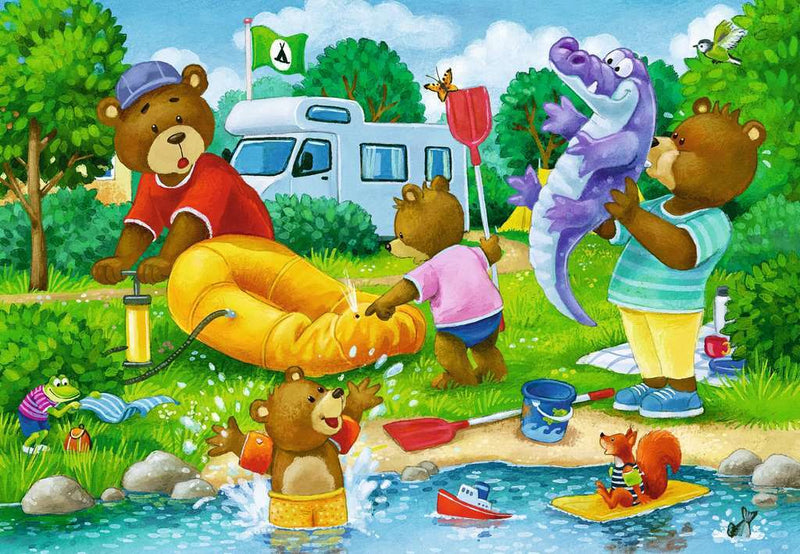 Ravensburger - 2 x 24 piece puzzle Bear Family Camping Trip