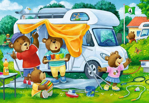 Ravensburger - 2 x 24 piece puzzle Bear Family Camping Trip