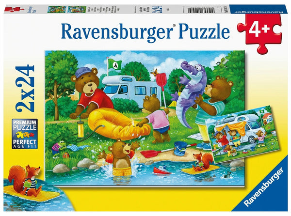 Ravensburger - 2 x 24 piece puzzle Bear Family Camping Trip
