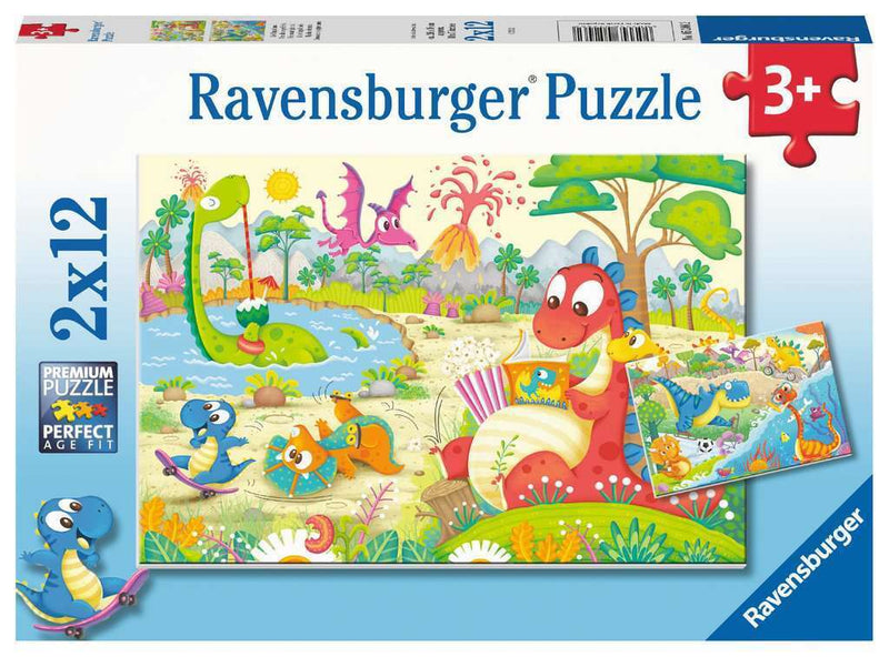 Ravensburger - Jigsaw Puzzle, 2x12 Pieces, My Dino Friends