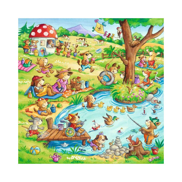 Ravensburger- Jigsaw Puzzle, 3x49 Pieces, Animal Vacation