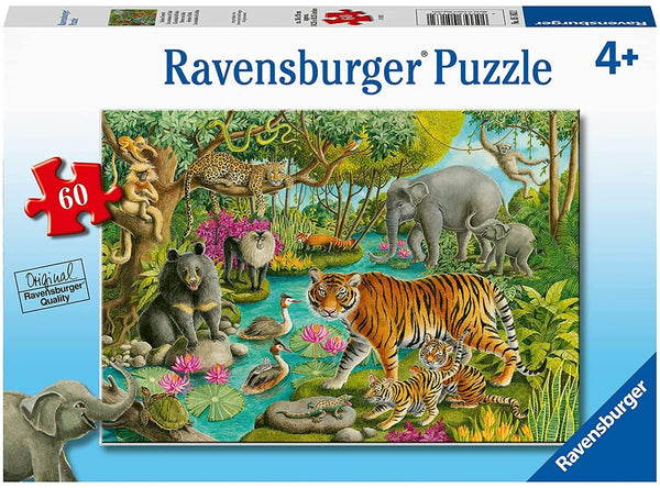 Ravensburger- Jigsaw Puzzle, 60 pieces, Animals Of India
