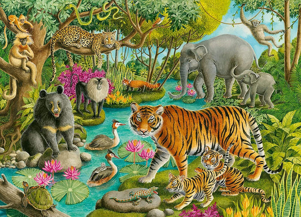 Ravensburger- Jigsaw Puzzle, 60 pieces, Animals Of India
