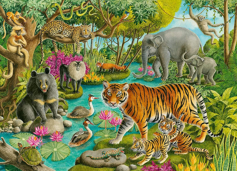 Ravensburger- Jigsaw Puzzle, 60 pieces, Animals Of India