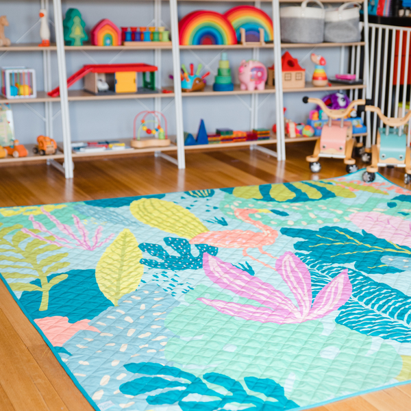 Rudie Nudie Waterproof Playmat - Flamingo-A-Go-Go