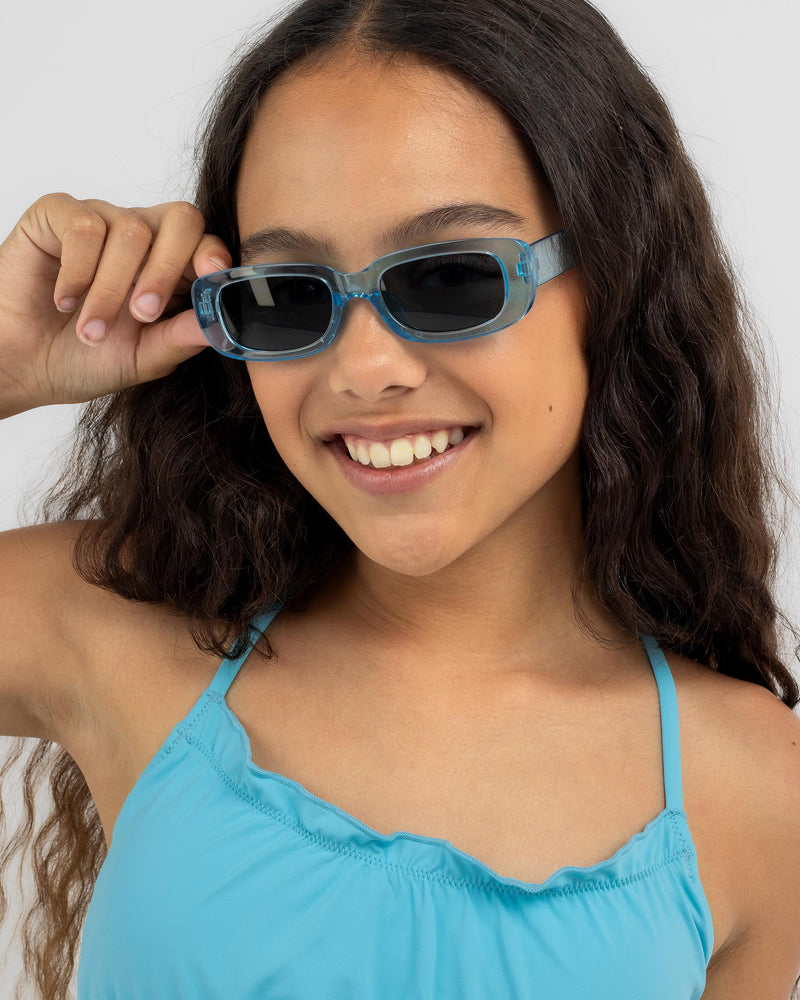Cancer Council Sunshades Eyewear- Budgie Kids, Neon Blue