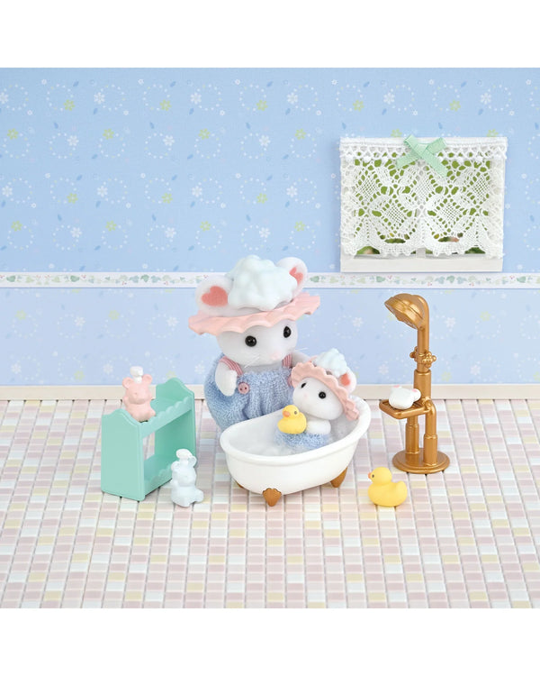 Sylvanian Families- Bath Time Bubble Siblings