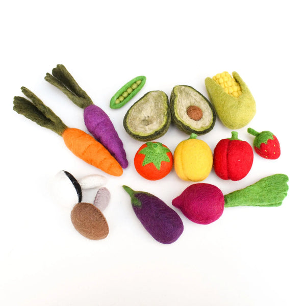 Tara Treasures- Felt Vegetables and Fruits Set