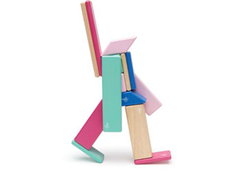 Tegu- Magnetic Wooden Blocks 14 piece Blossom
