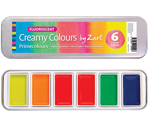 Primecolours- Creamy Colours 6 Colour Palette Fluorescent