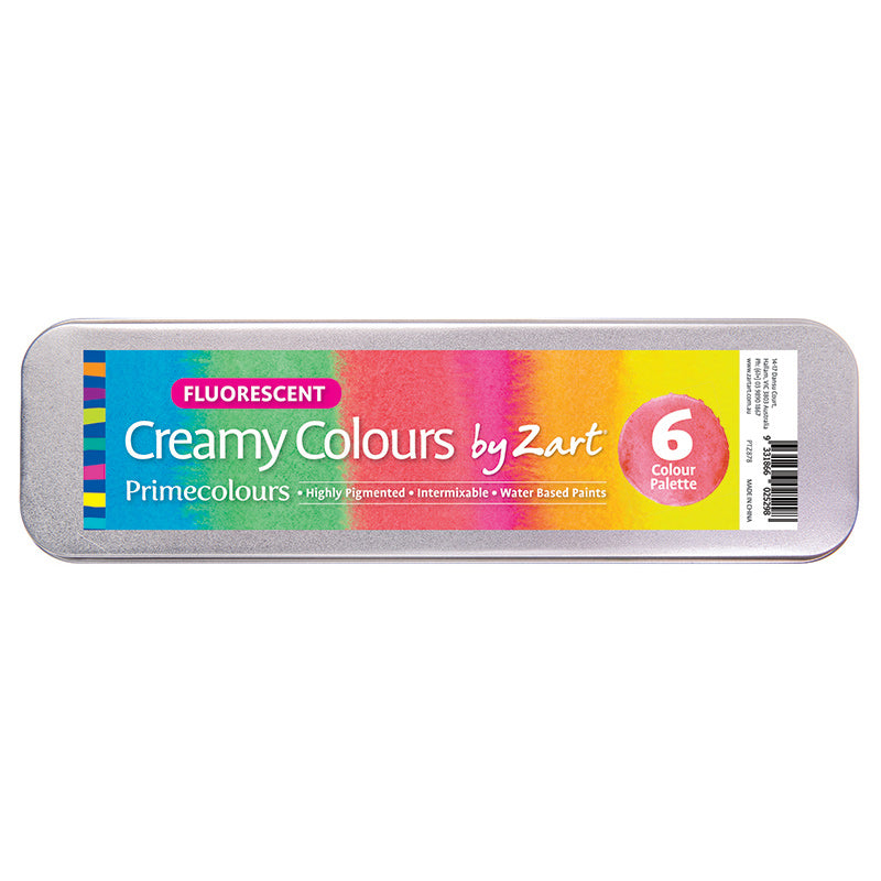 Primecolours- Creamy Colours 6 Colour Palette Fluorescent