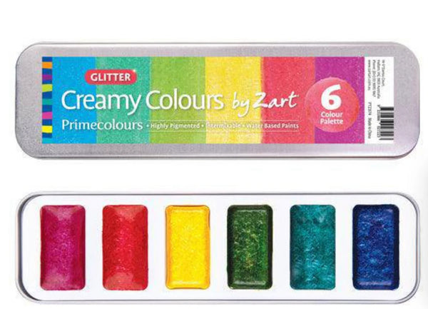 Primecolours- Creamy Colours 6 Colour Palette Glitter