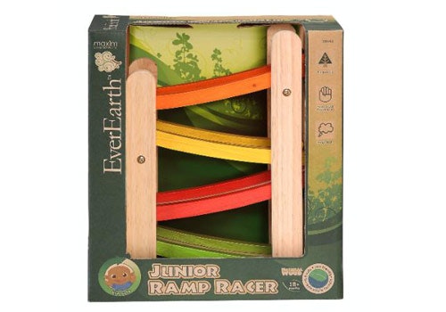 Wooden Ramp Racer by everEarth. Great item for busy little people Included 1x ramp, 2 single cars , 1 x double car