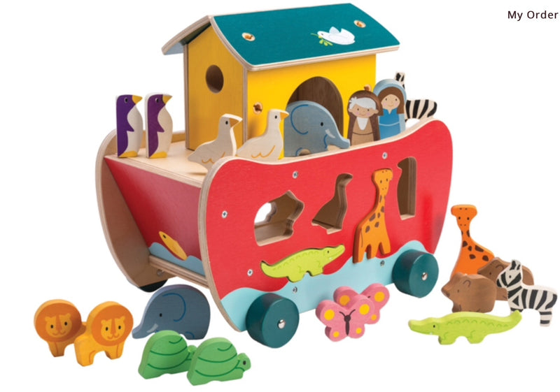 Tender Leaf - Wooden Noah’s Shape Sorter Ark