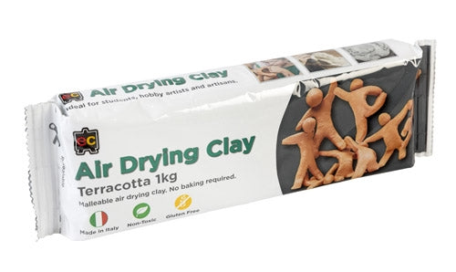 Air Drying clay 1 kg in terracotta for creative crafts. Recommended age 3+