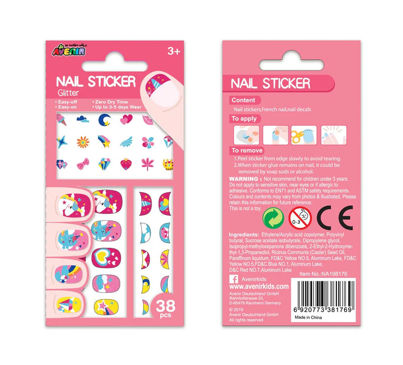 Avenir Nail Stickers - Glitter Unicorn