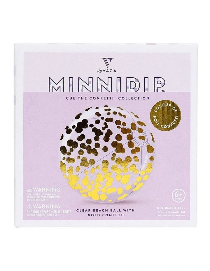 Minnidip - Beach Ball  Confetti Gold