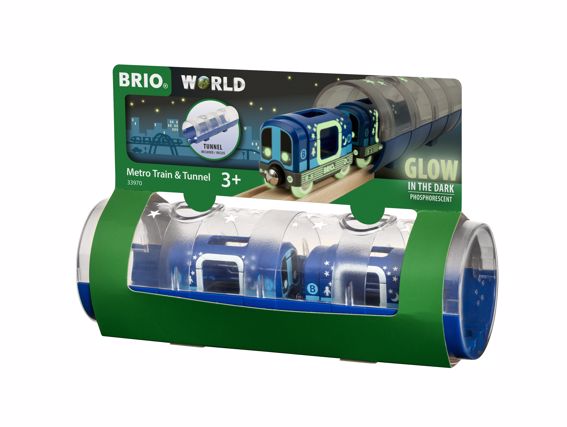 Brio - Metro Train & Tunnel Glow in the dark 3 pieces