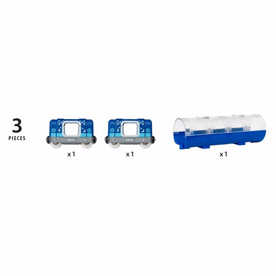 Brio - Metro Train & Tunnel Glow in the dark 3 pieces