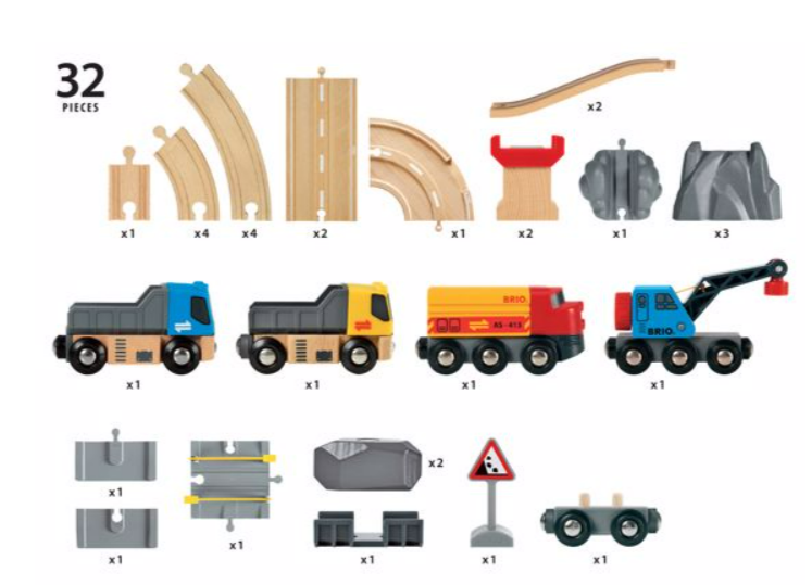 Brio - Rail & Road Loading Set 32 pieces