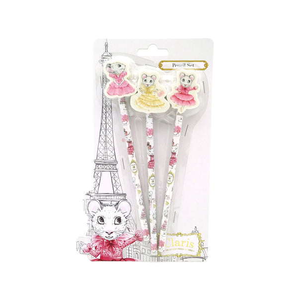 Claris Pencil Set Of 3 With Topper