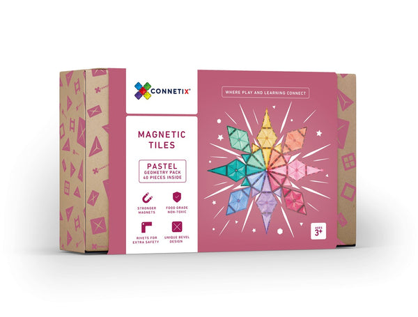 Connetix Tiles - 40 Piece Pastel Geometry Set