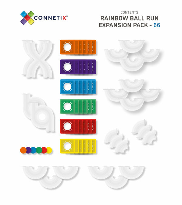 Connetix Tiles - 66pc Ball Run Expansion Pack