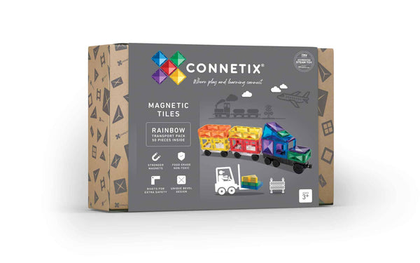 Blocs de construction magnétiques Connetix Tiles 40 Piece Pastel Square  Pack